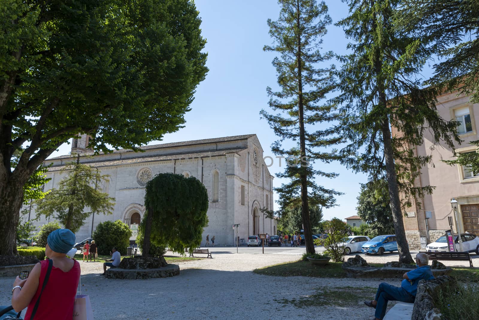 gubbio,italy august 29 2020:church of San Francesco in the town of Gubbio