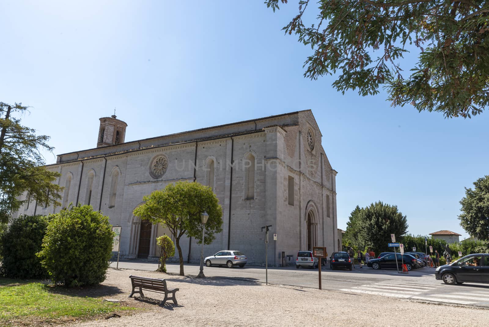 gubbio,italy august 29 2020:church of San Francesco in the town of Gubbio