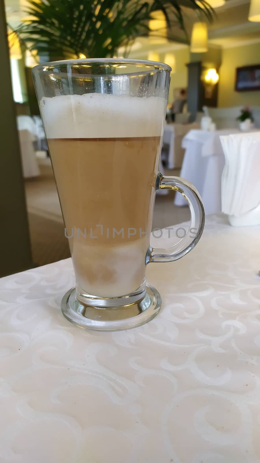 coffee on table in cafe