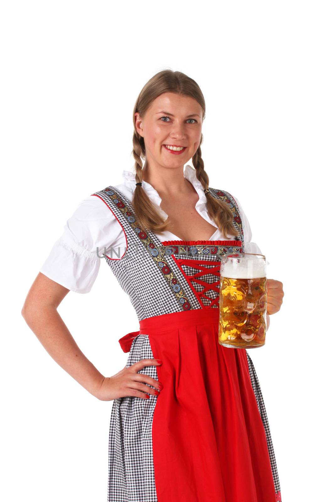 Oktoberfest woman with beer by destillat