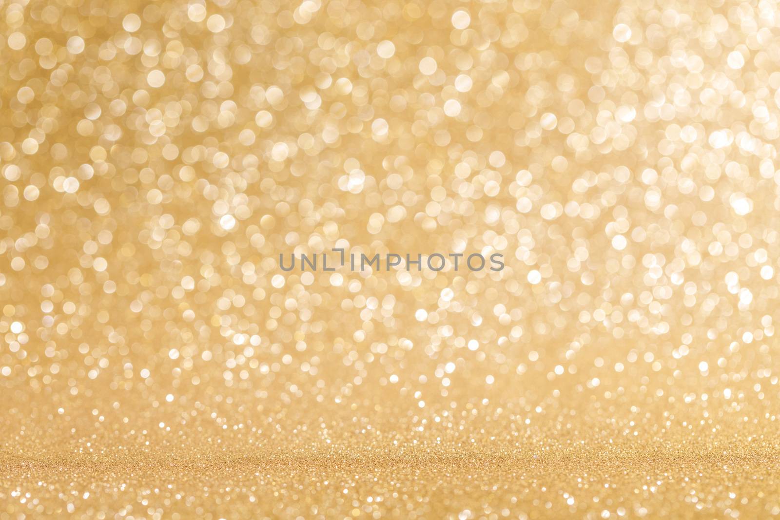 Shiny golden lights bokeh background Christmas New year celebration luxury party