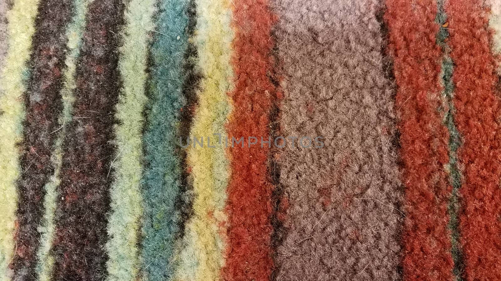 colorful carpet or rug with dog hair by stockphotofan1