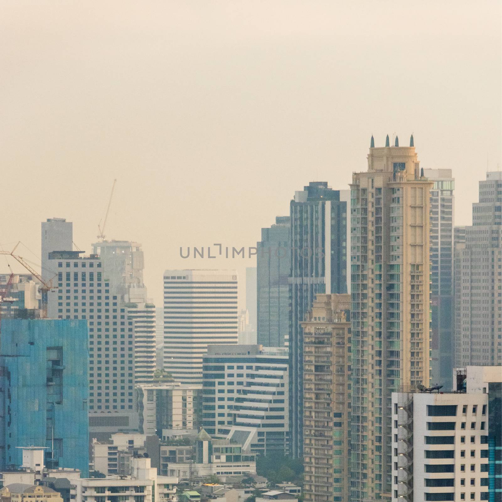 City panorama Bangkok. Skyscraper, cityscape of the capital of Thailand. by Arkadij