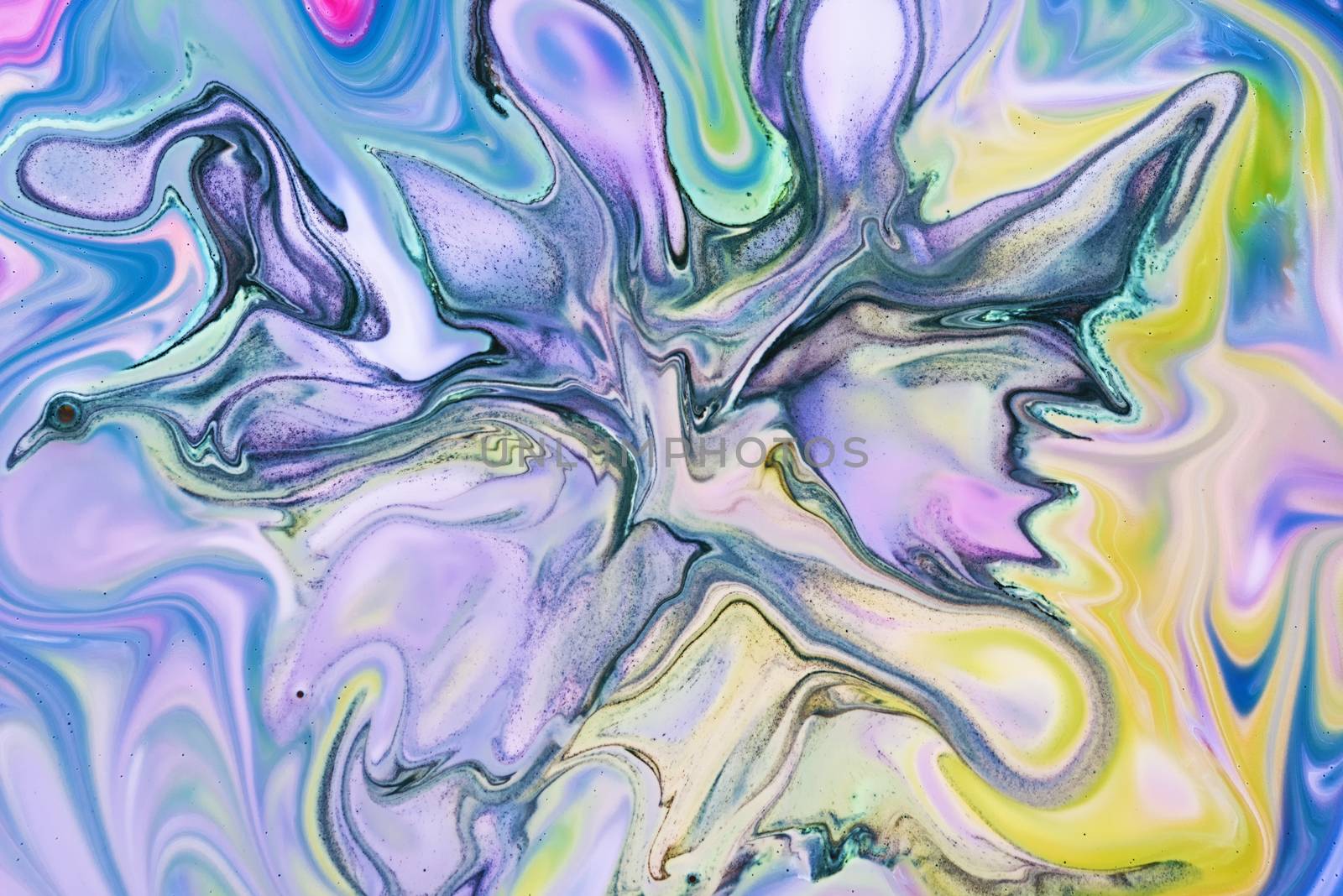 Abstract fluid pattern. Colorful painted background. Decorative marble texture.