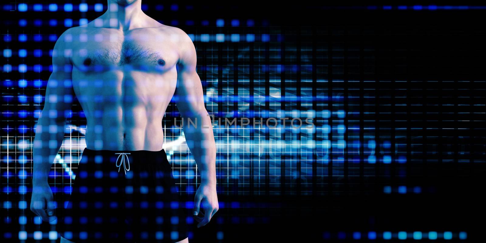 Healthy Diet and Exercise Presentation Background Concept Poster