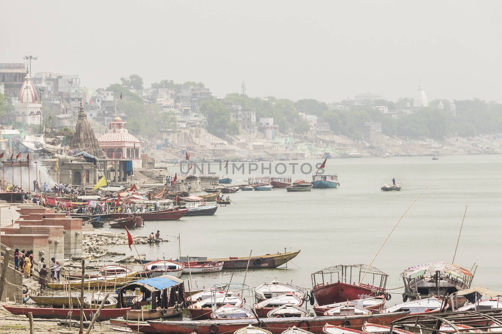 Varanasi, India, the city with the burning ritual on the sacred river Ganges