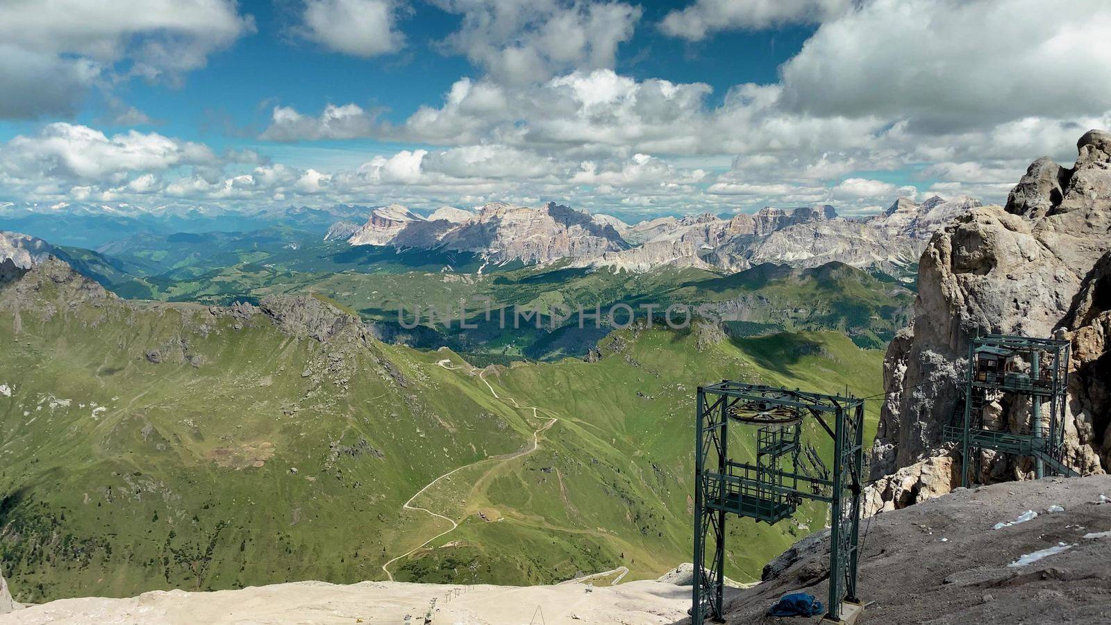 Amazing view from Marmolada Mountain, Italy