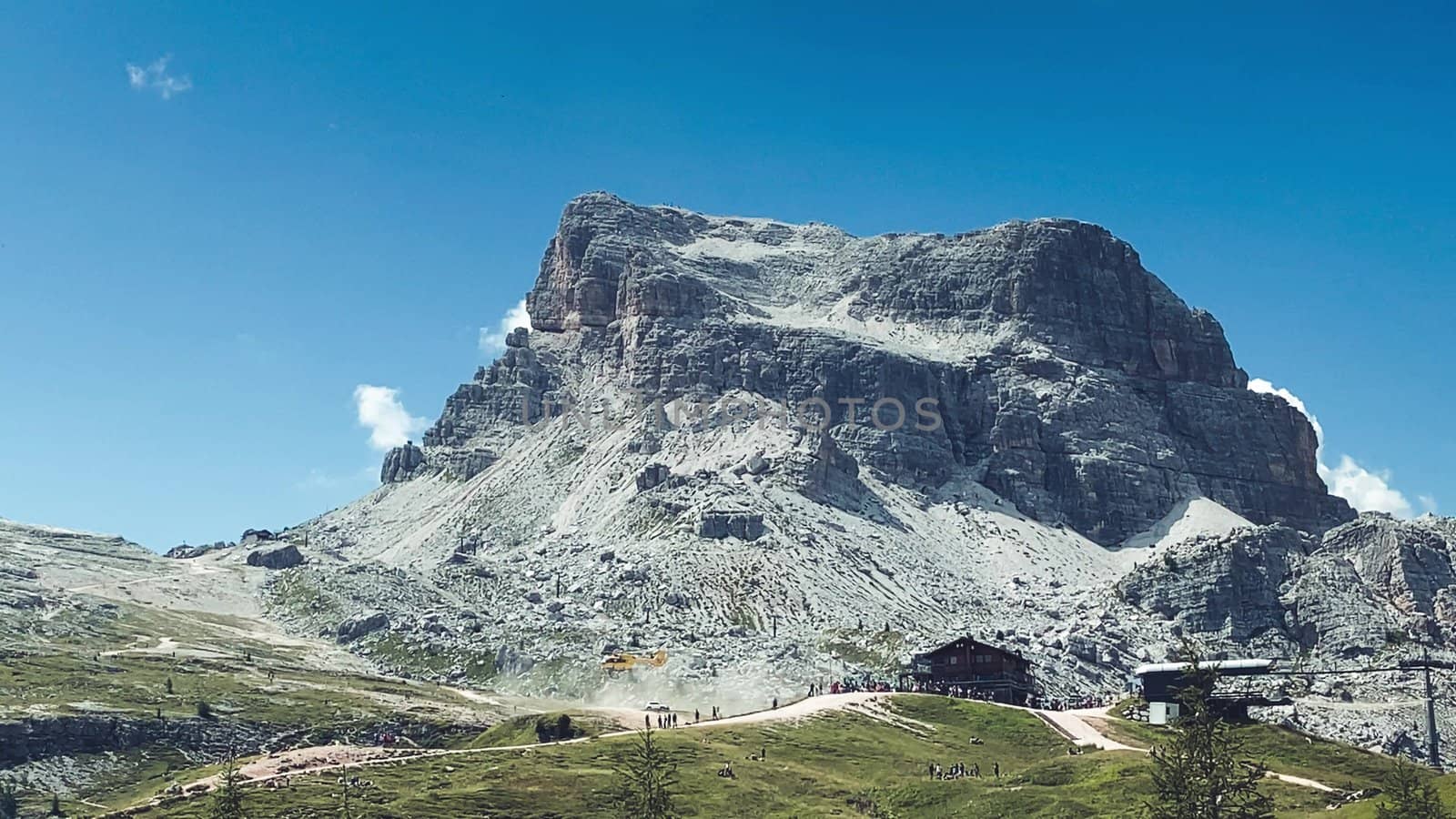 Cinque Torri, Italian Alps. Five Towers mountain peaks.