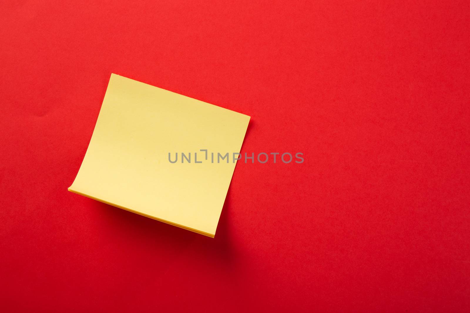 color blank notepad on color background