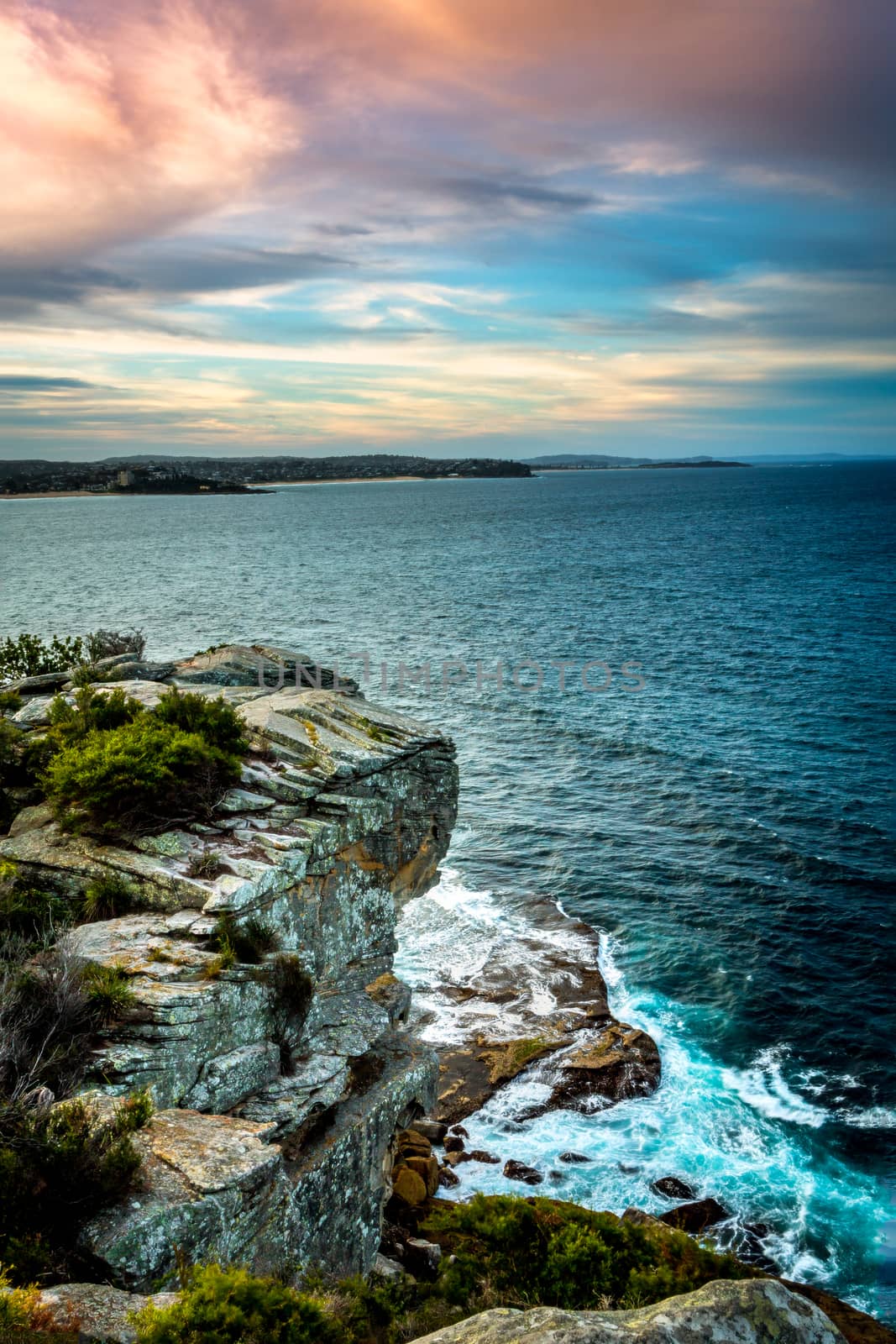 Scenic views over the coastline of Manly Australia