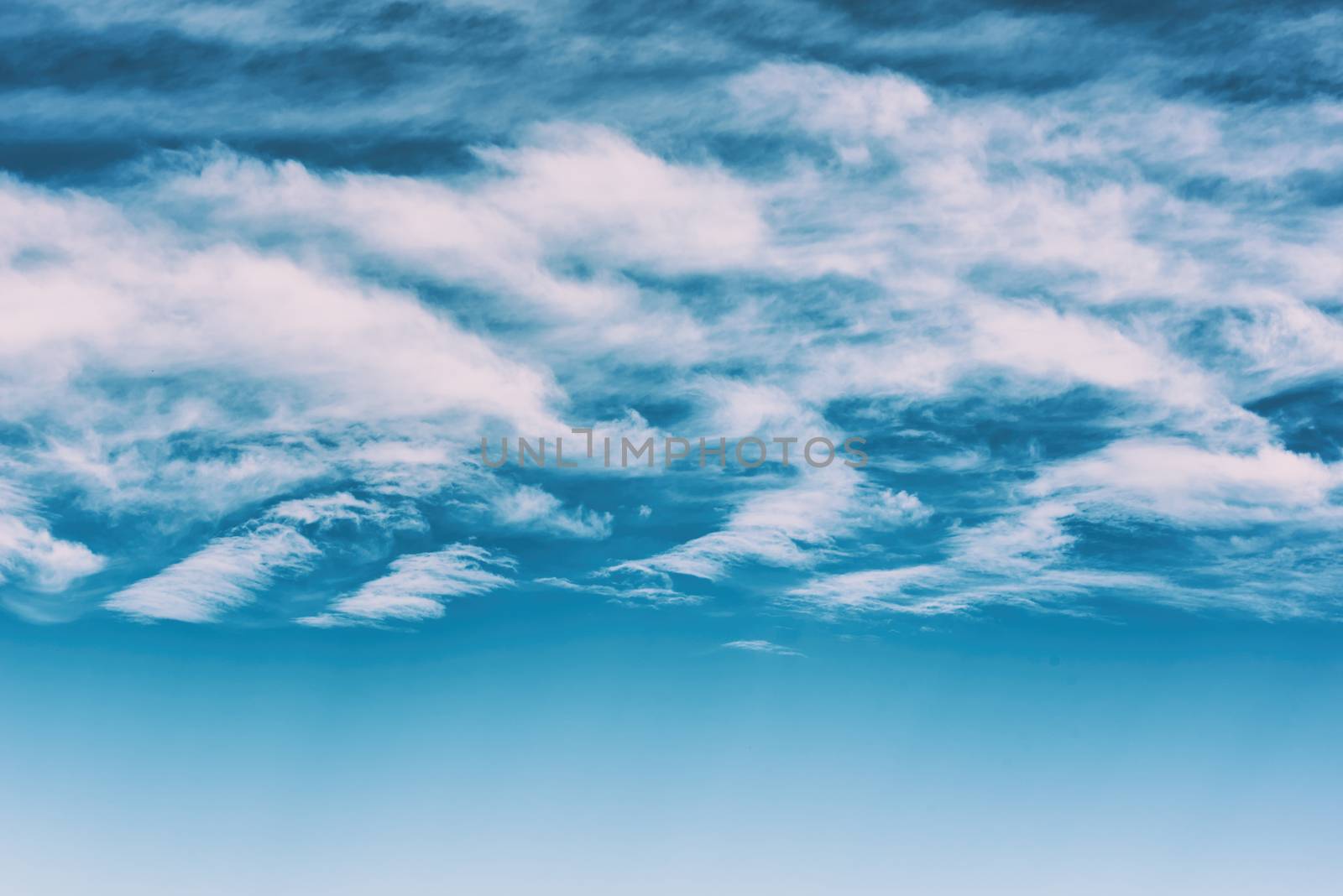 White clouds in the sky. Blue sky with white clouds