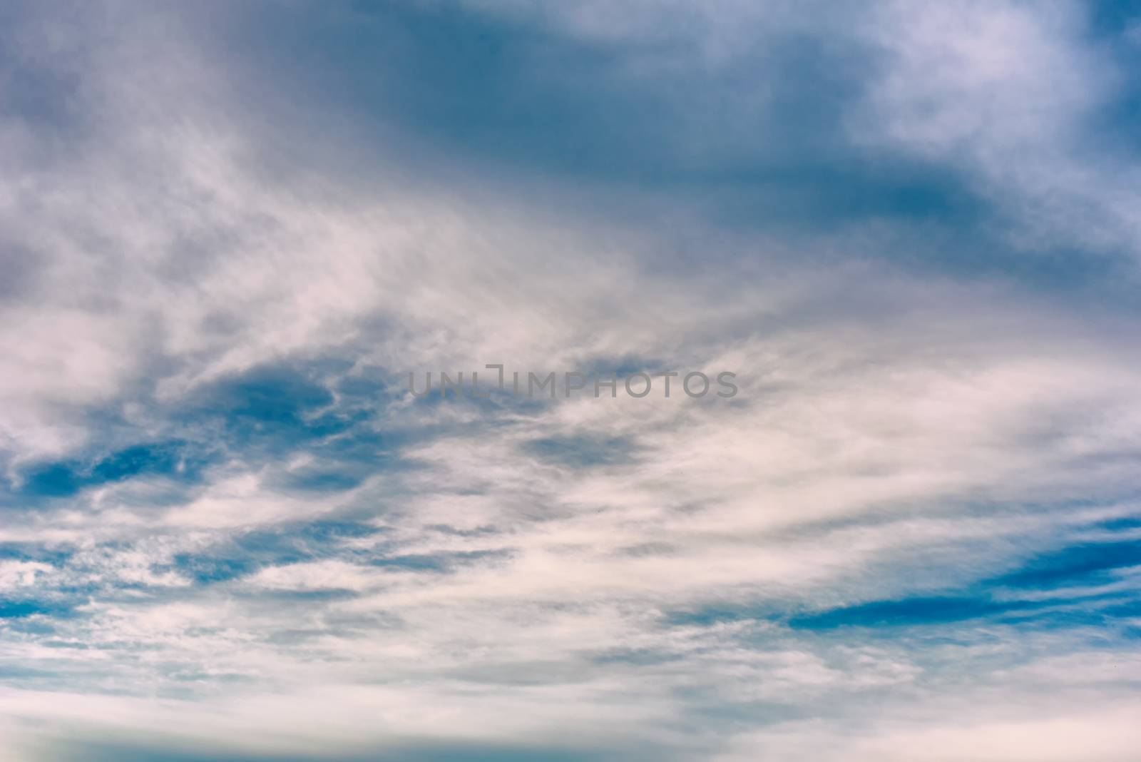 Cloud background. White clouds in the sky. Blue sky.