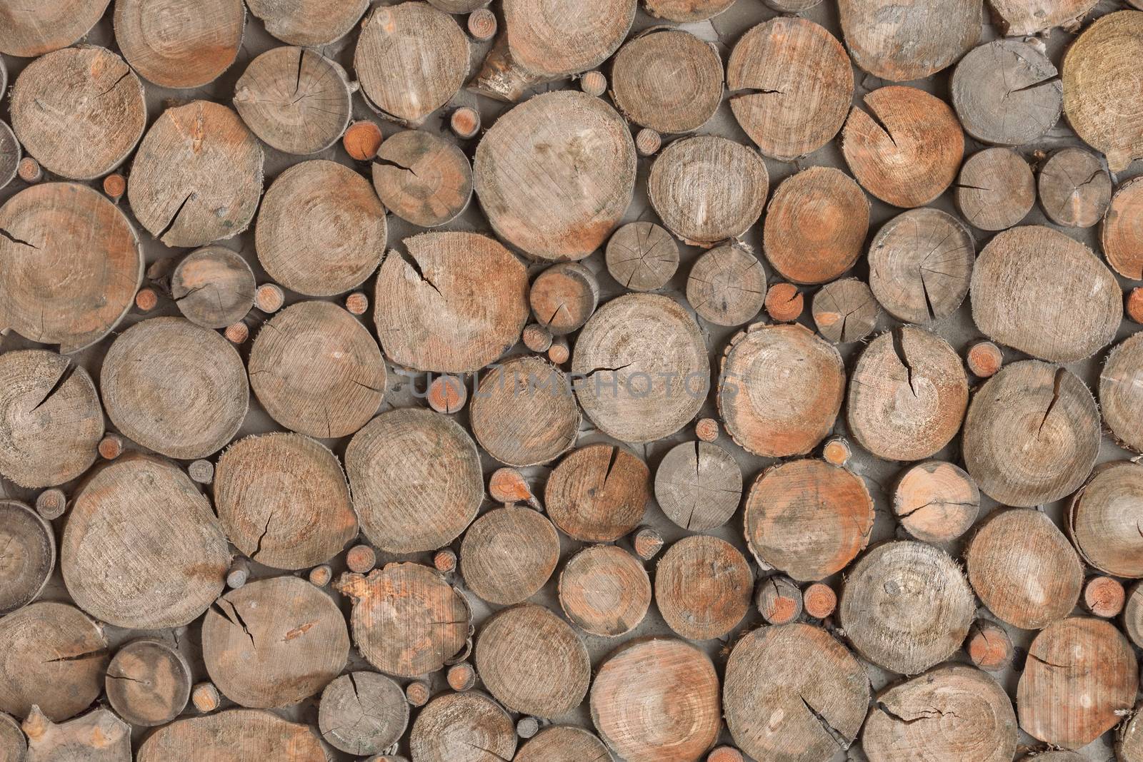 decorative log wall by Visual-Content
