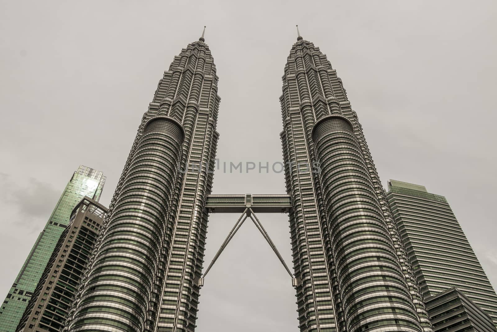 Amazing Petronas Twin Towers highest skyscrapers in Kuala Lumpur, Malaysia.