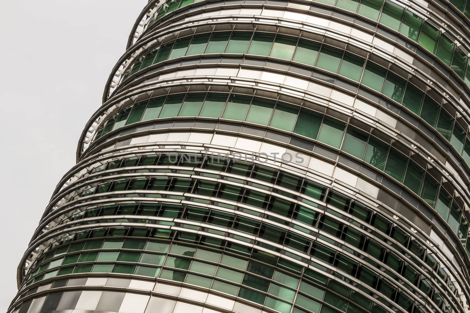 Windows and details, Petronas Twin Towers in Kuala Lumpur, Malaysia. by Arkadij