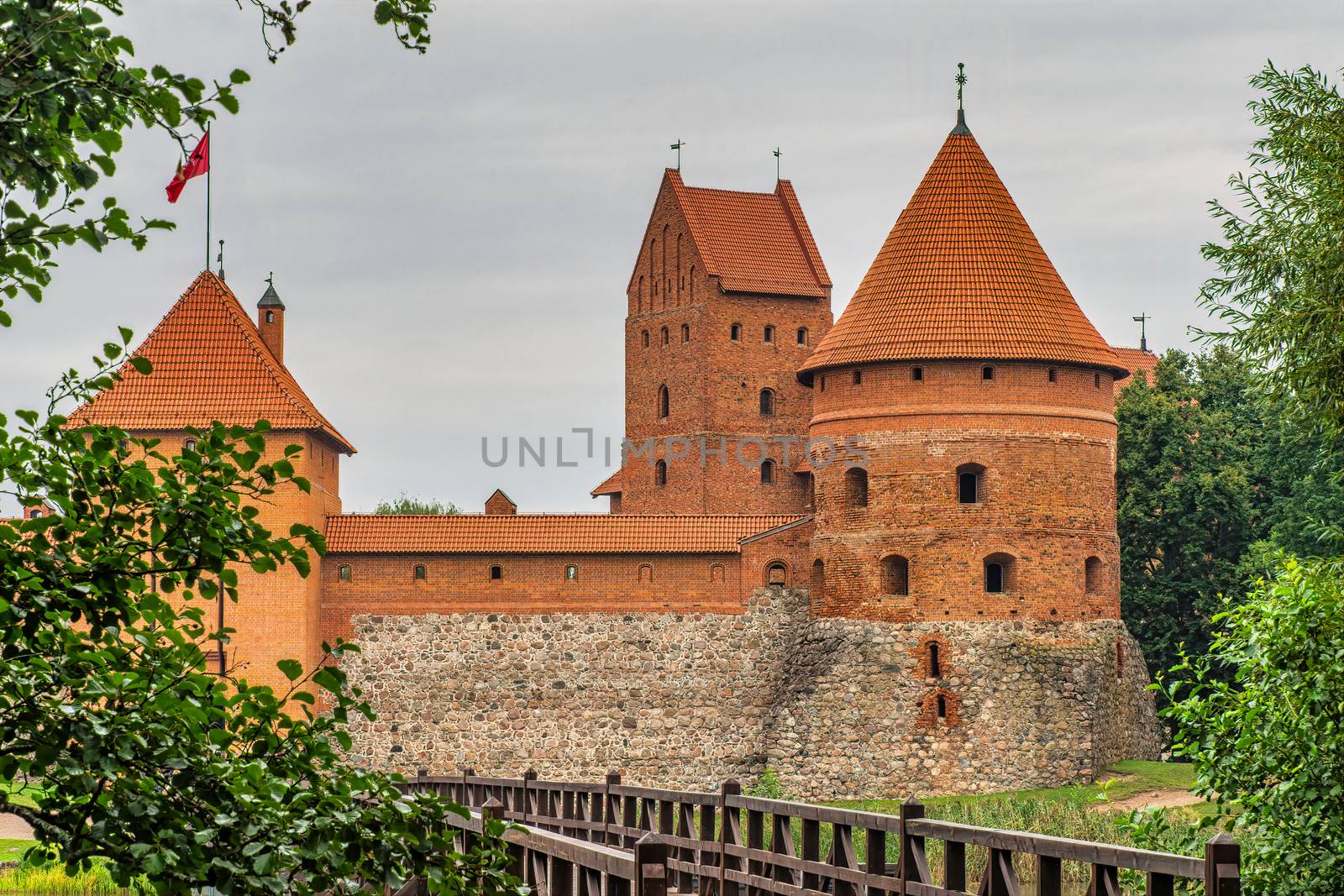 Trakai Castle. Medieval Gothic Island Castle, Located in Galve Lake. Lithuania.