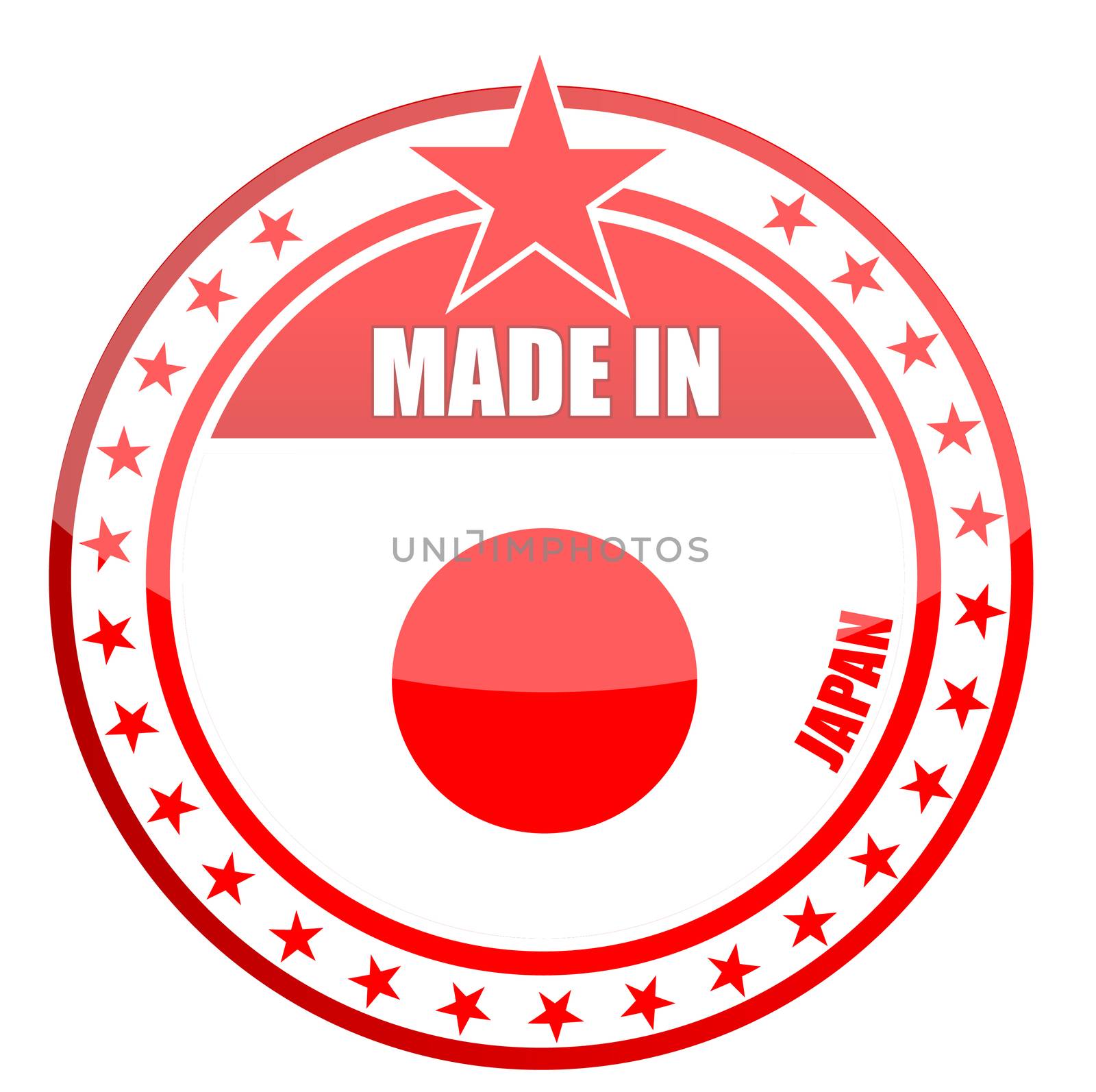 made in japan seal illustration design by alexmillos