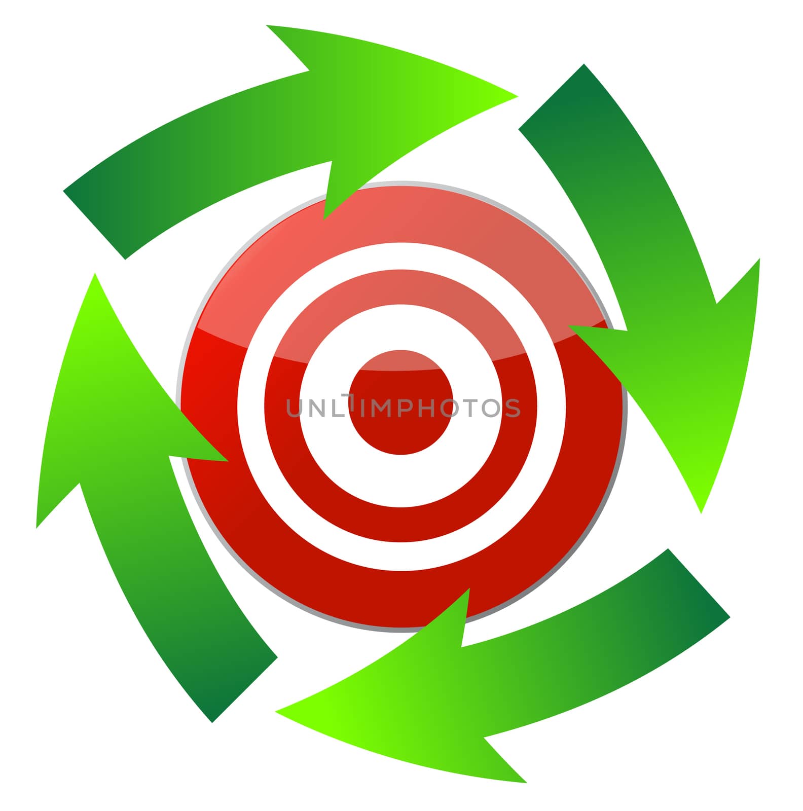 cursor arrow around target illustration by alexmillos
