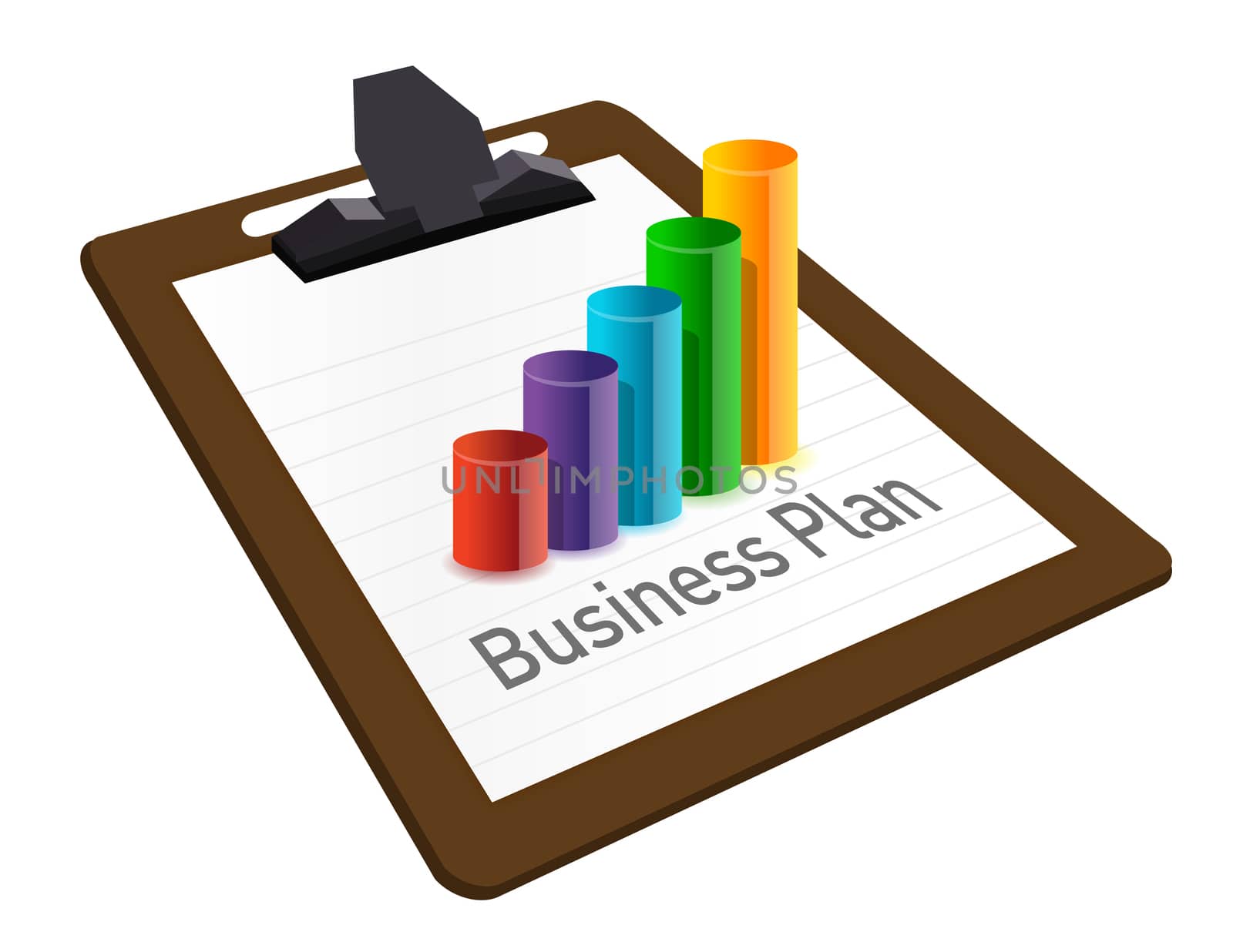 business plan chart and currency illustration design by alexmillos