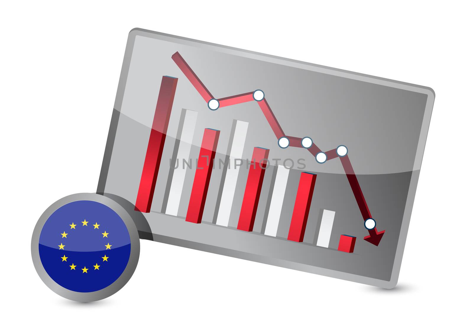 European union suffering crisis graph design by alexmillos