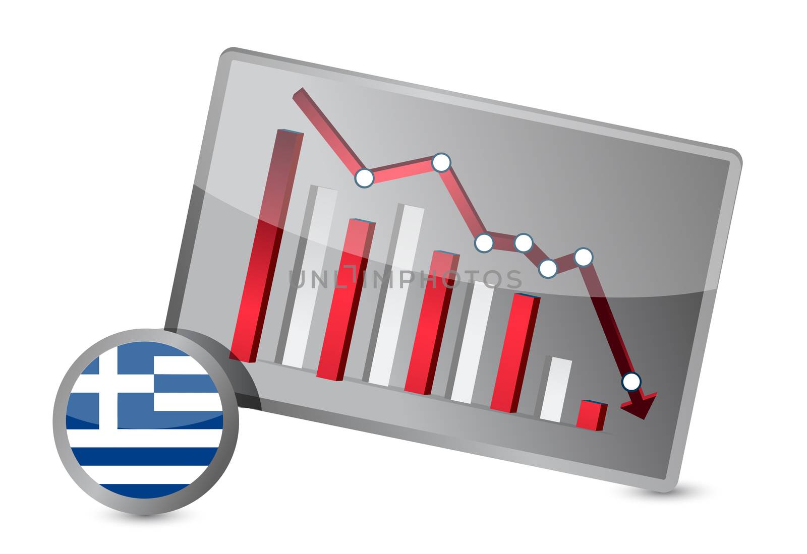 greece suffering crisis graph design by alexmillos