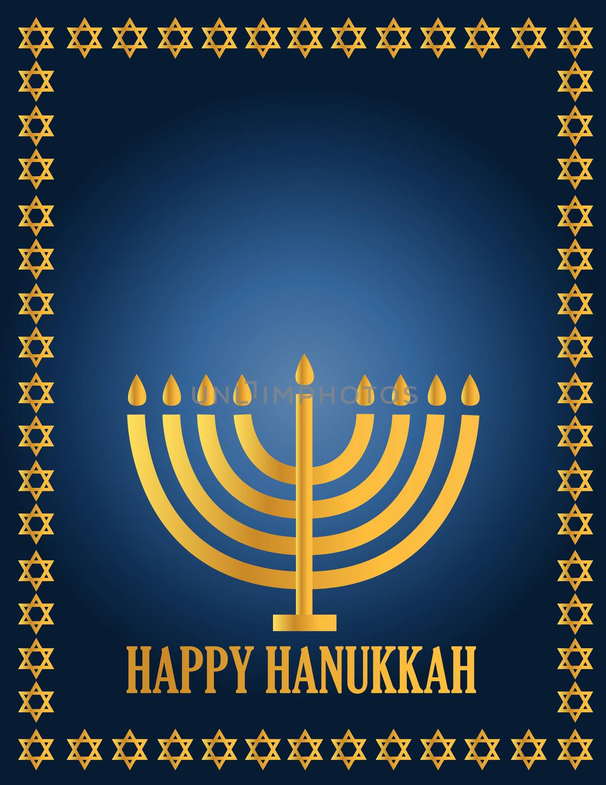 Hanukah Design illustration card by alexmillos
