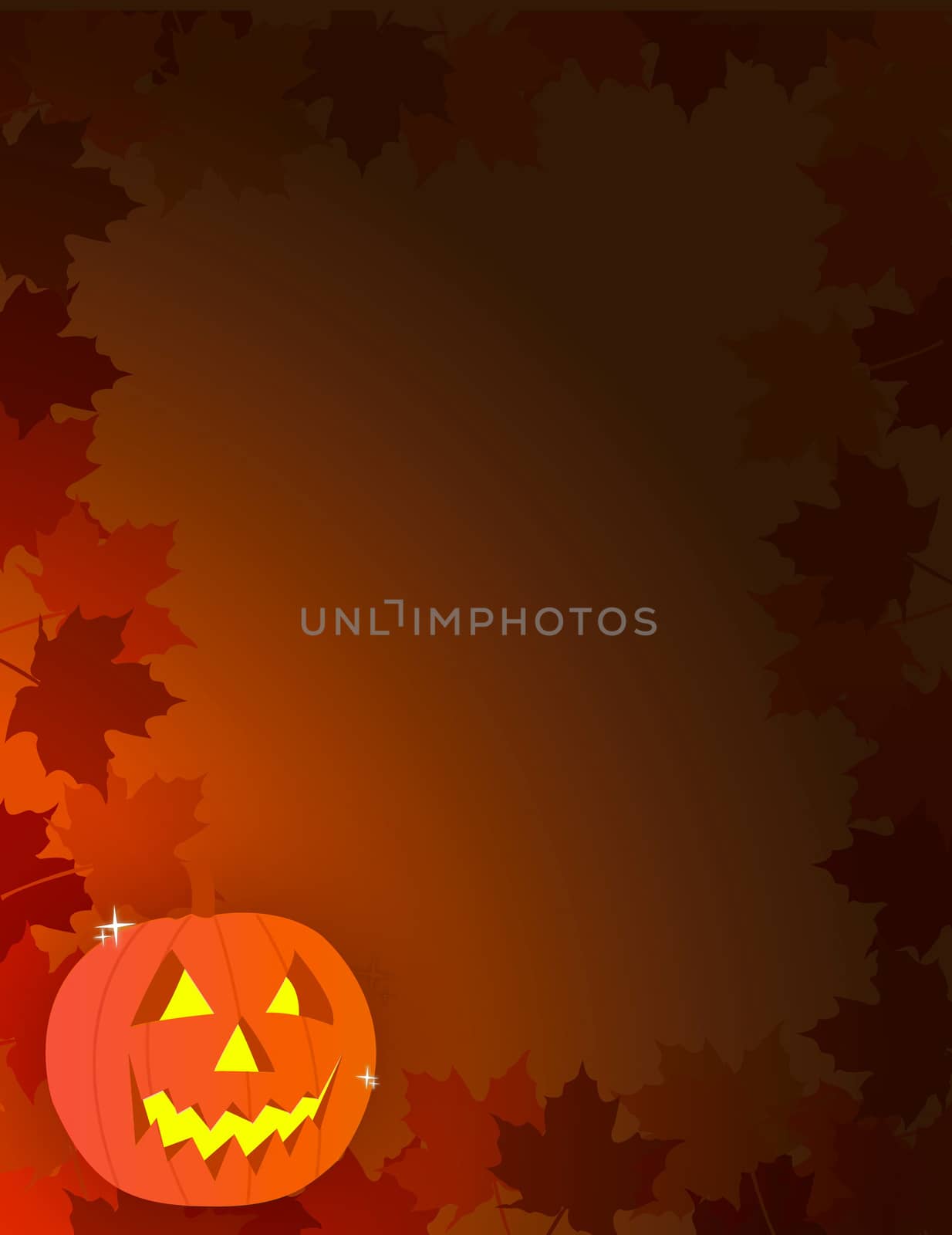 Pumpkin - Halloween card illustration