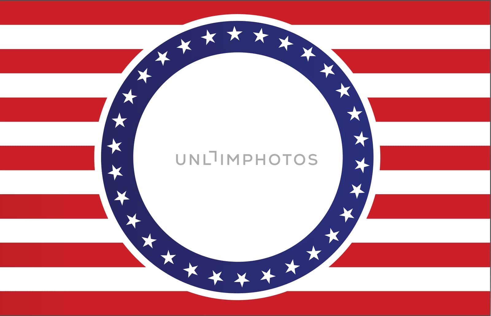 red white and blue usa banner illustration design by alexmillos