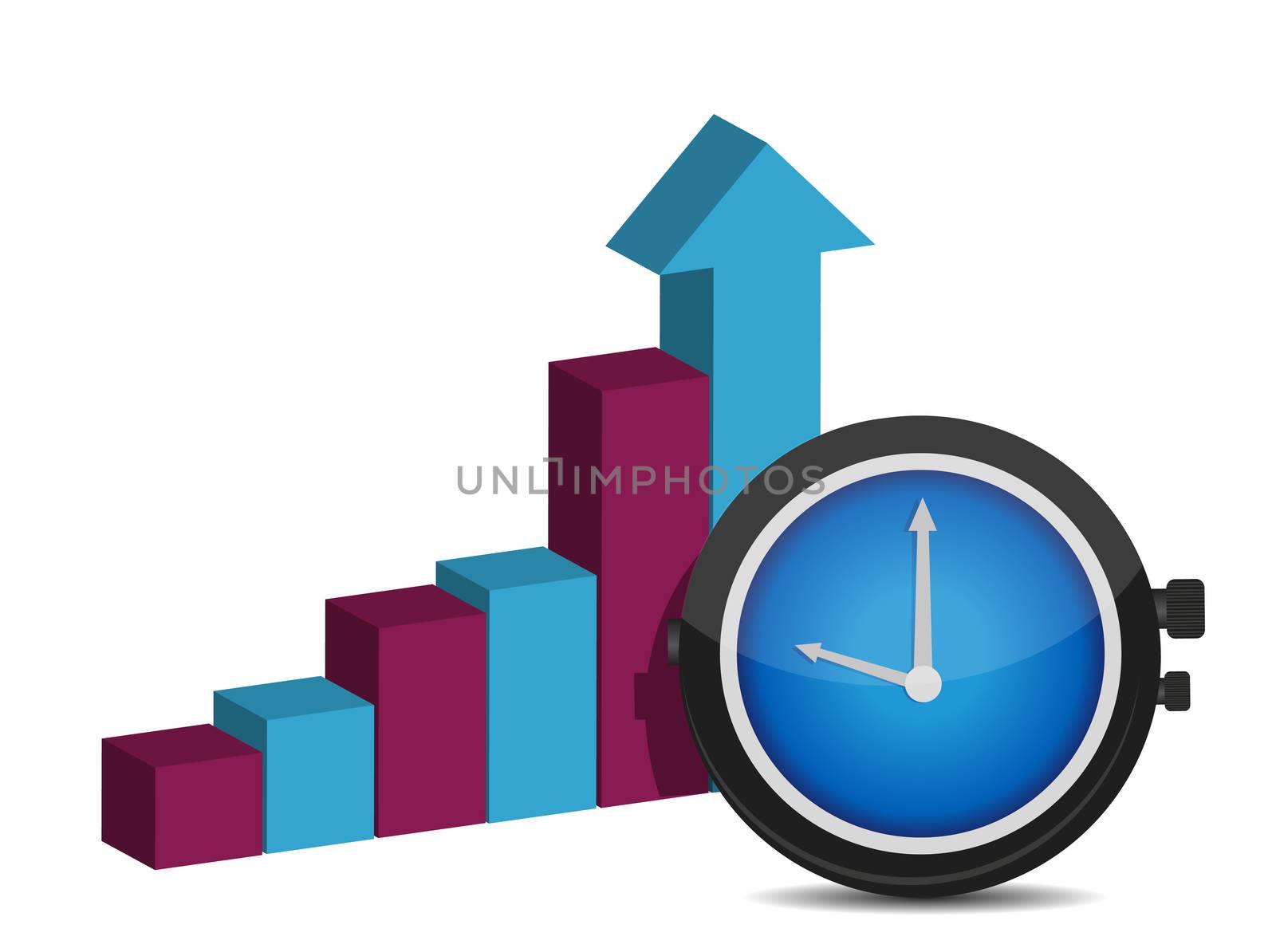 a diagram with clock a business concept