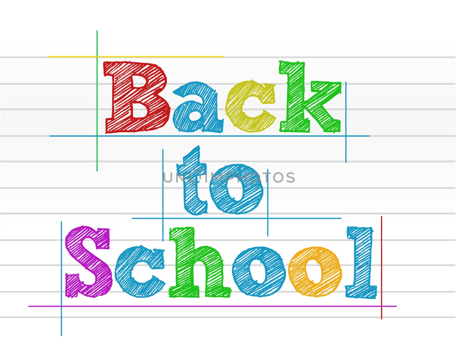 Back to school color illustration design