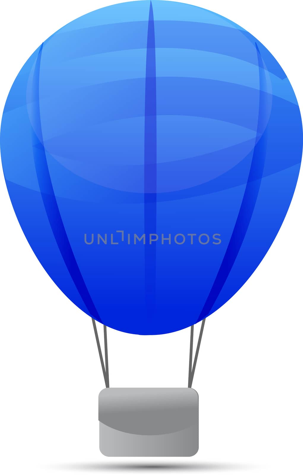 hot air balloon isolated on a white background by alexmillos