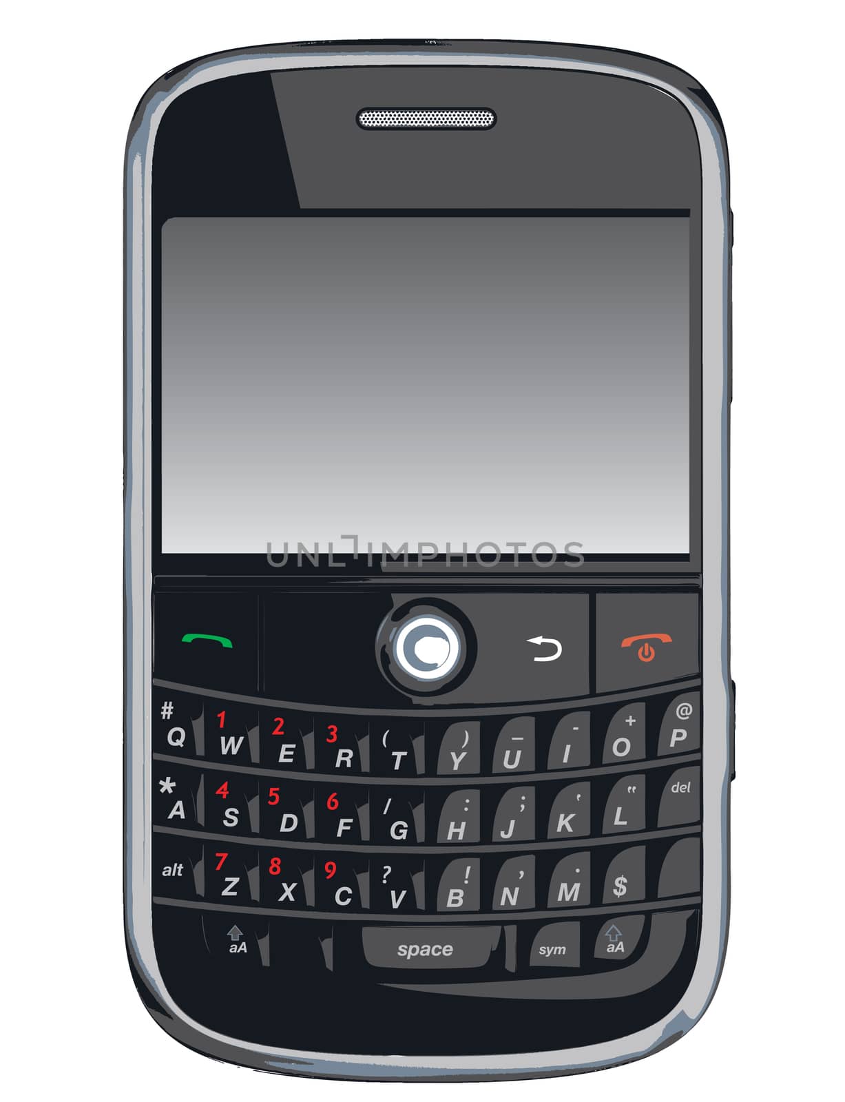 Vector cell phone, PDA and Blackberry.