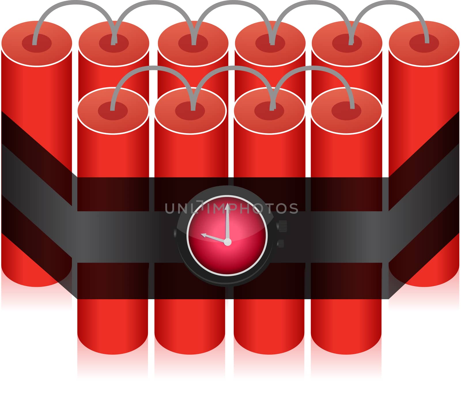 Countdown Time Bomb - Dynamite illustration design isolated over white