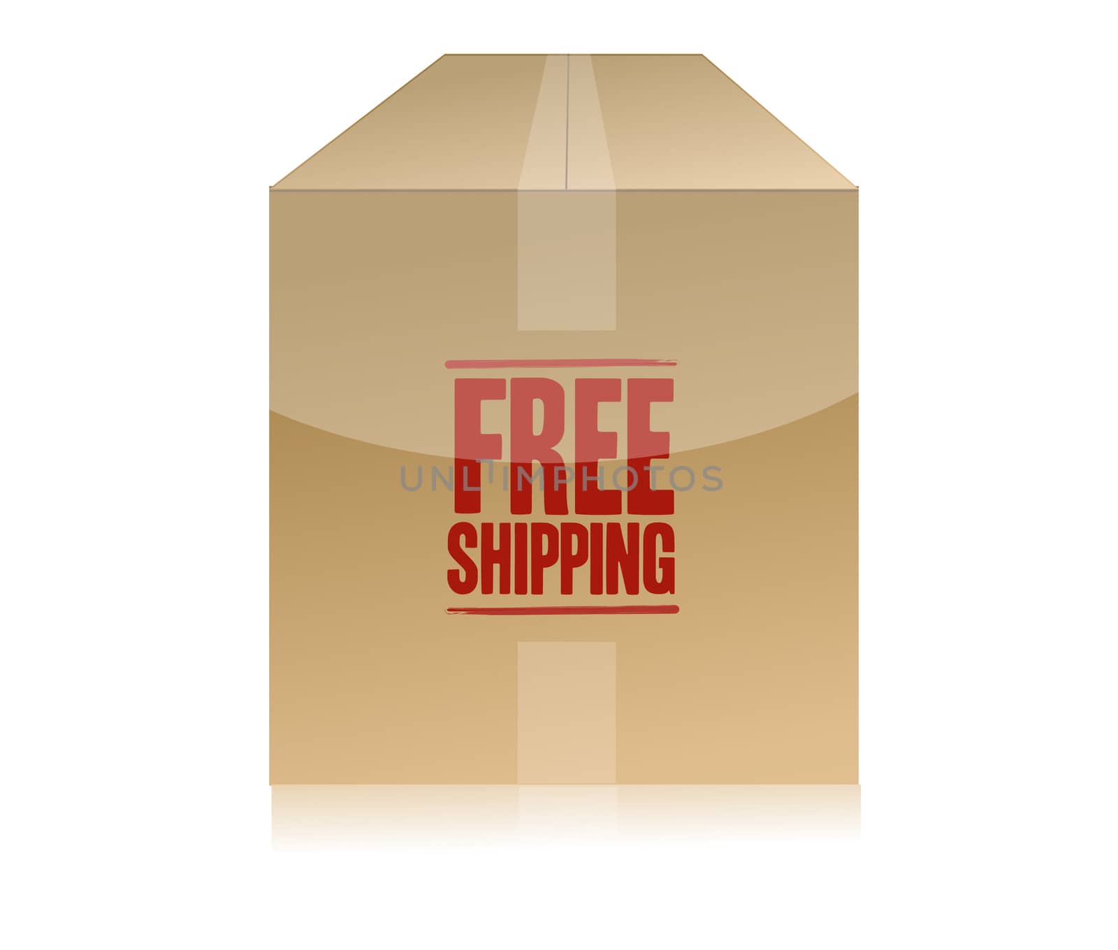 free shipping box illustration design isolated over a white background