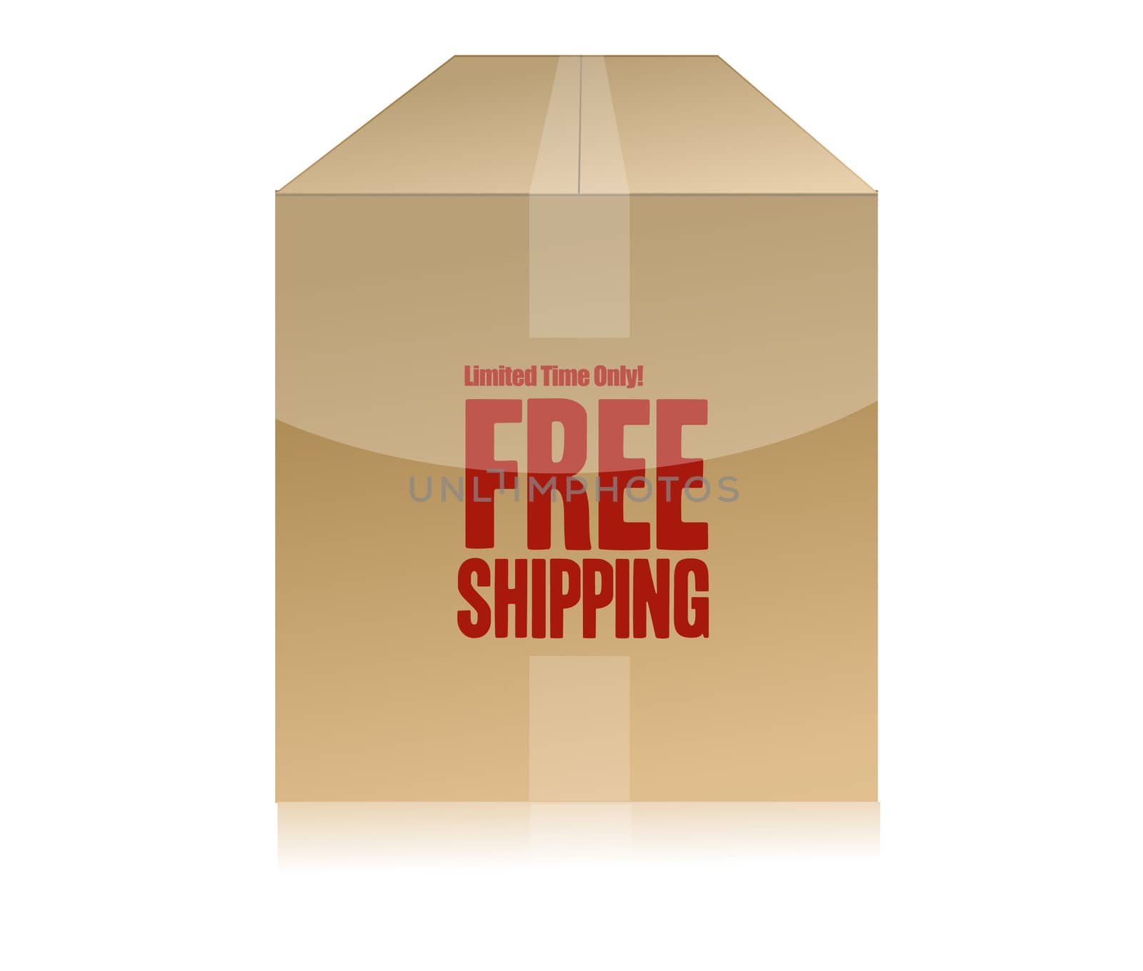 free shipping box illustration design isolated over a white back by alexmillos