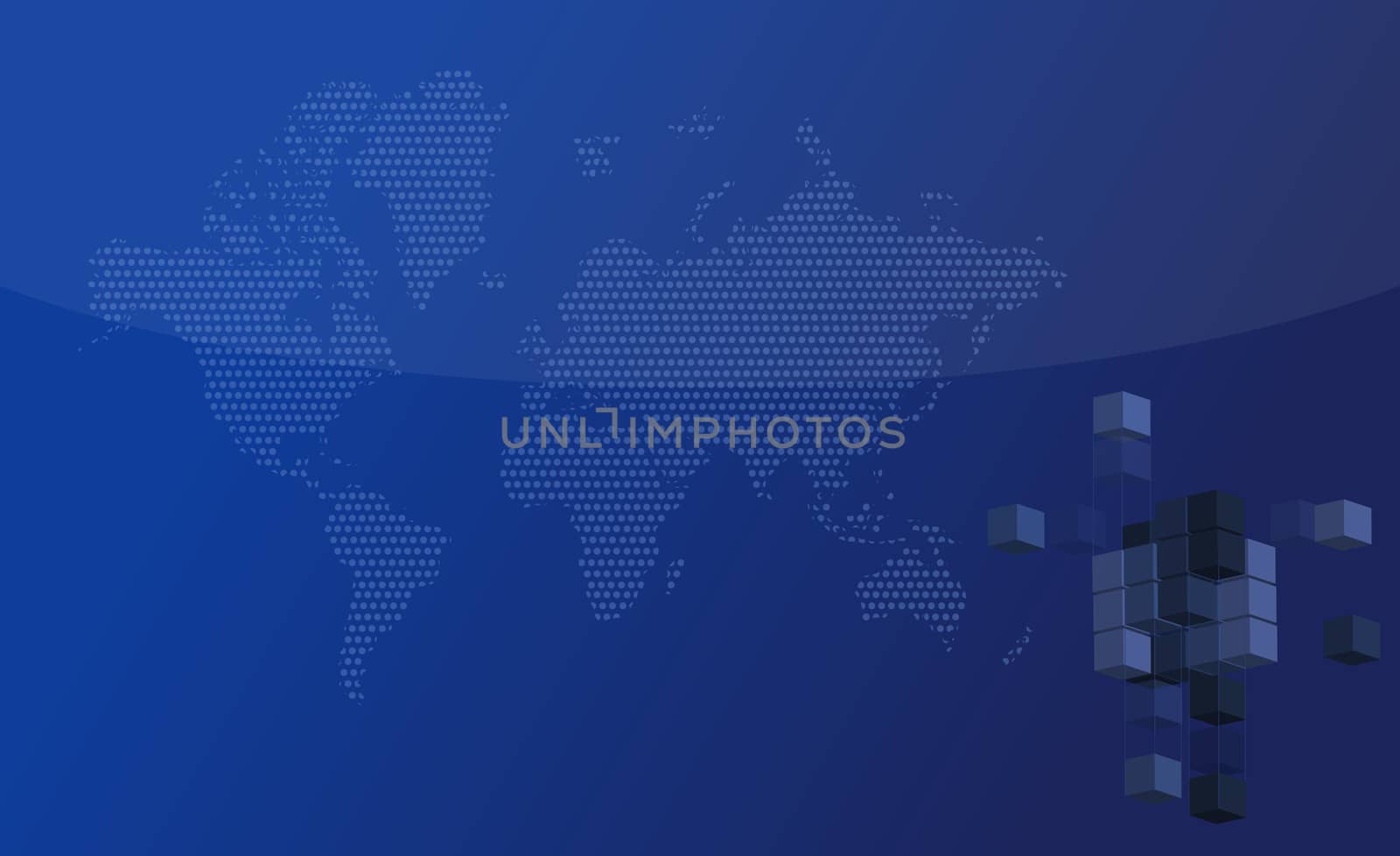 Blue building business background illustration