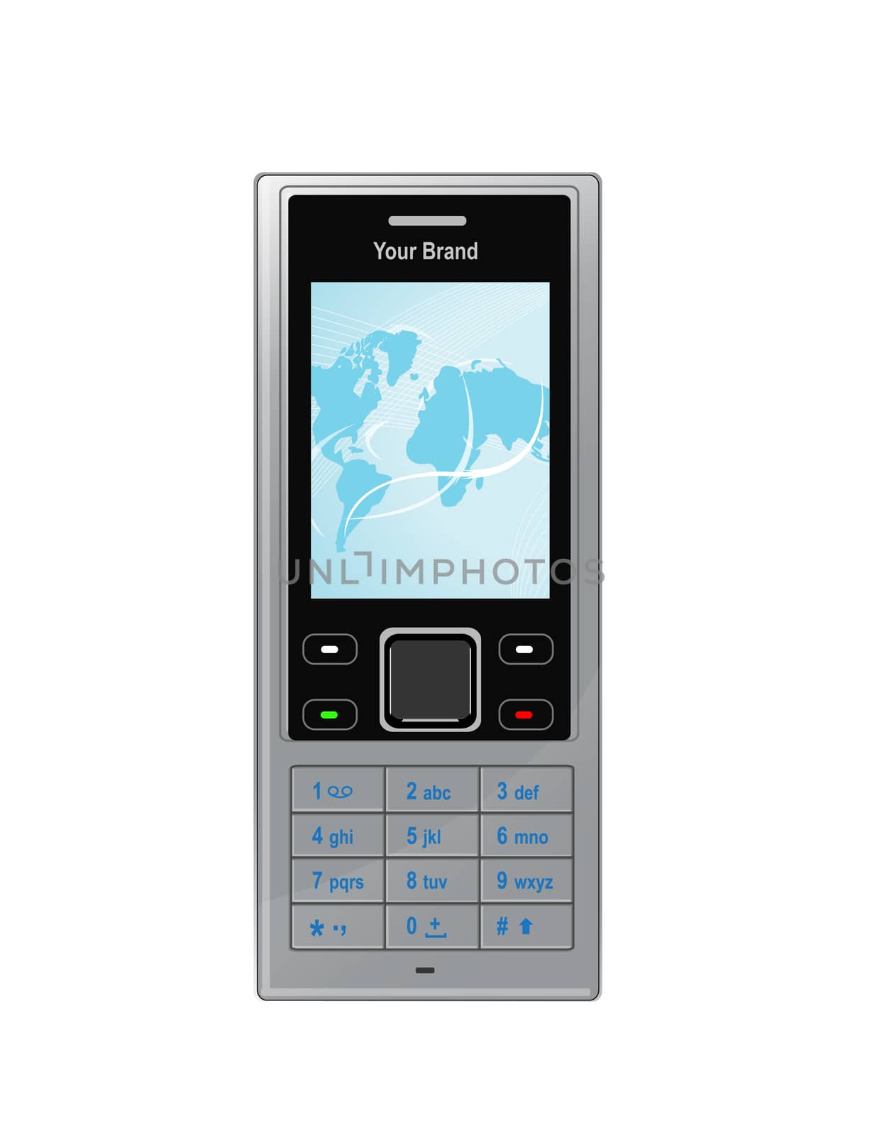 Vector cell phone, PDA and GPS.