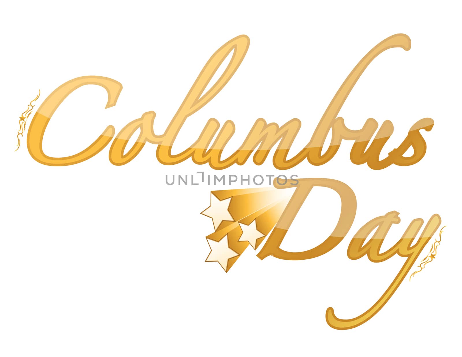 Golden Columbus Day sign