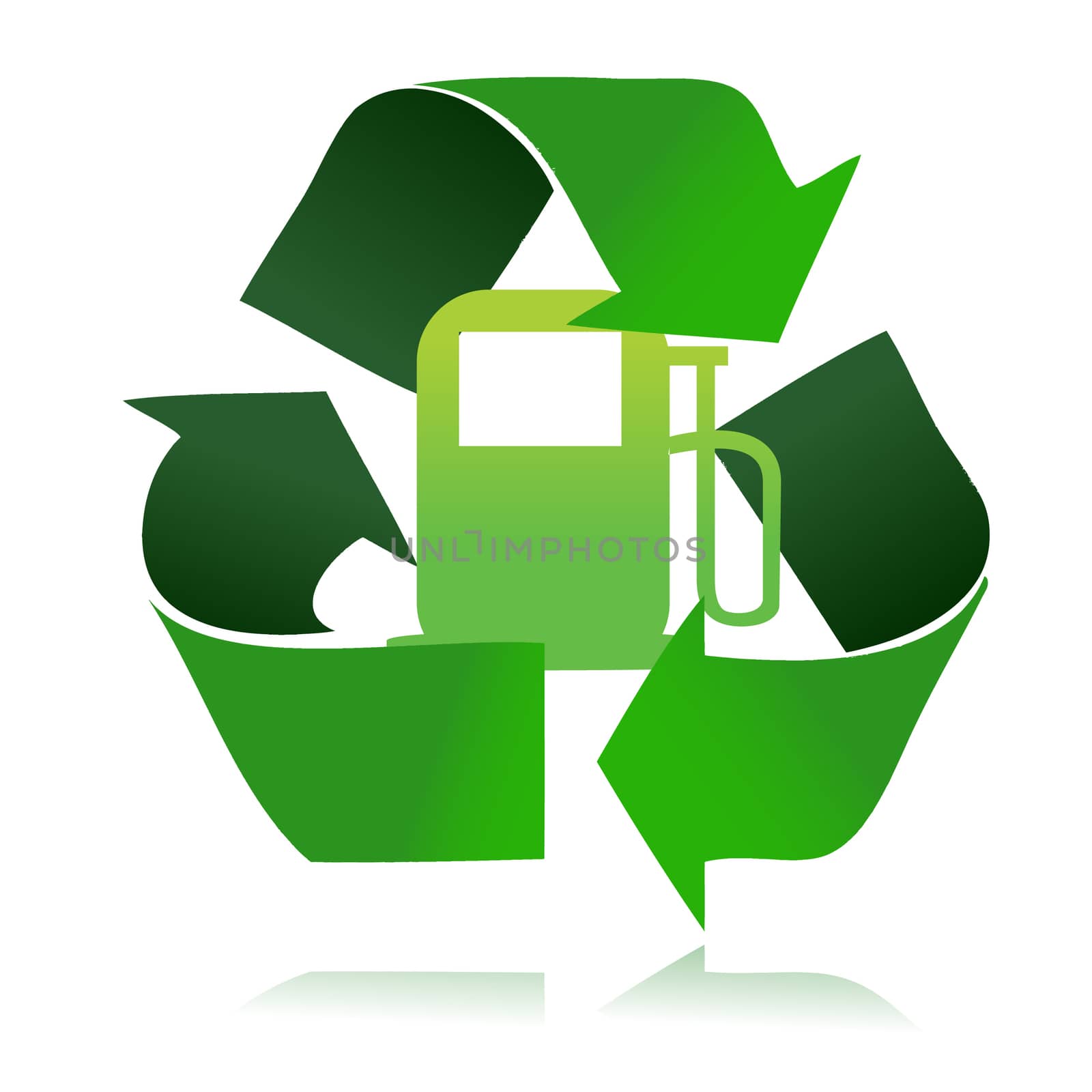 eco fuel recycle illustration design over a white background