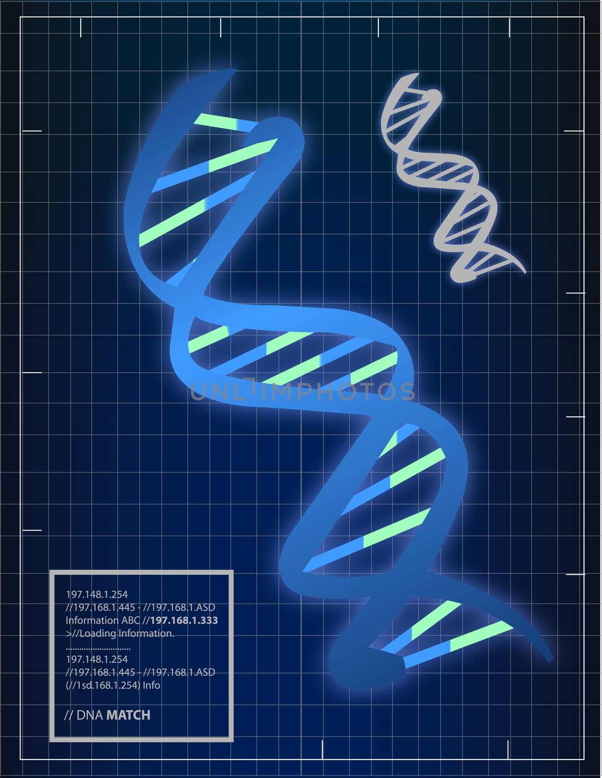Illustration of DNA matching background