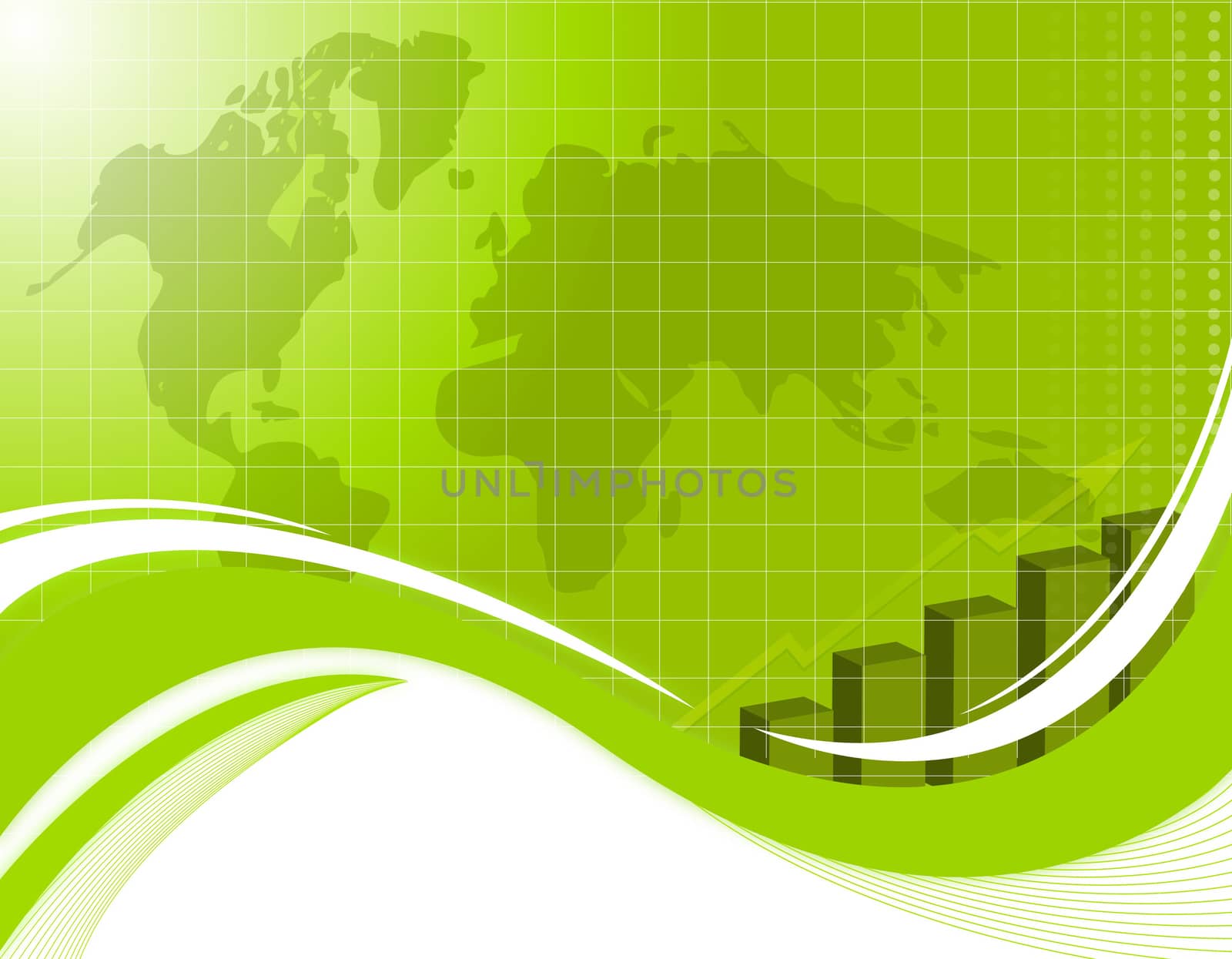 Green business background.