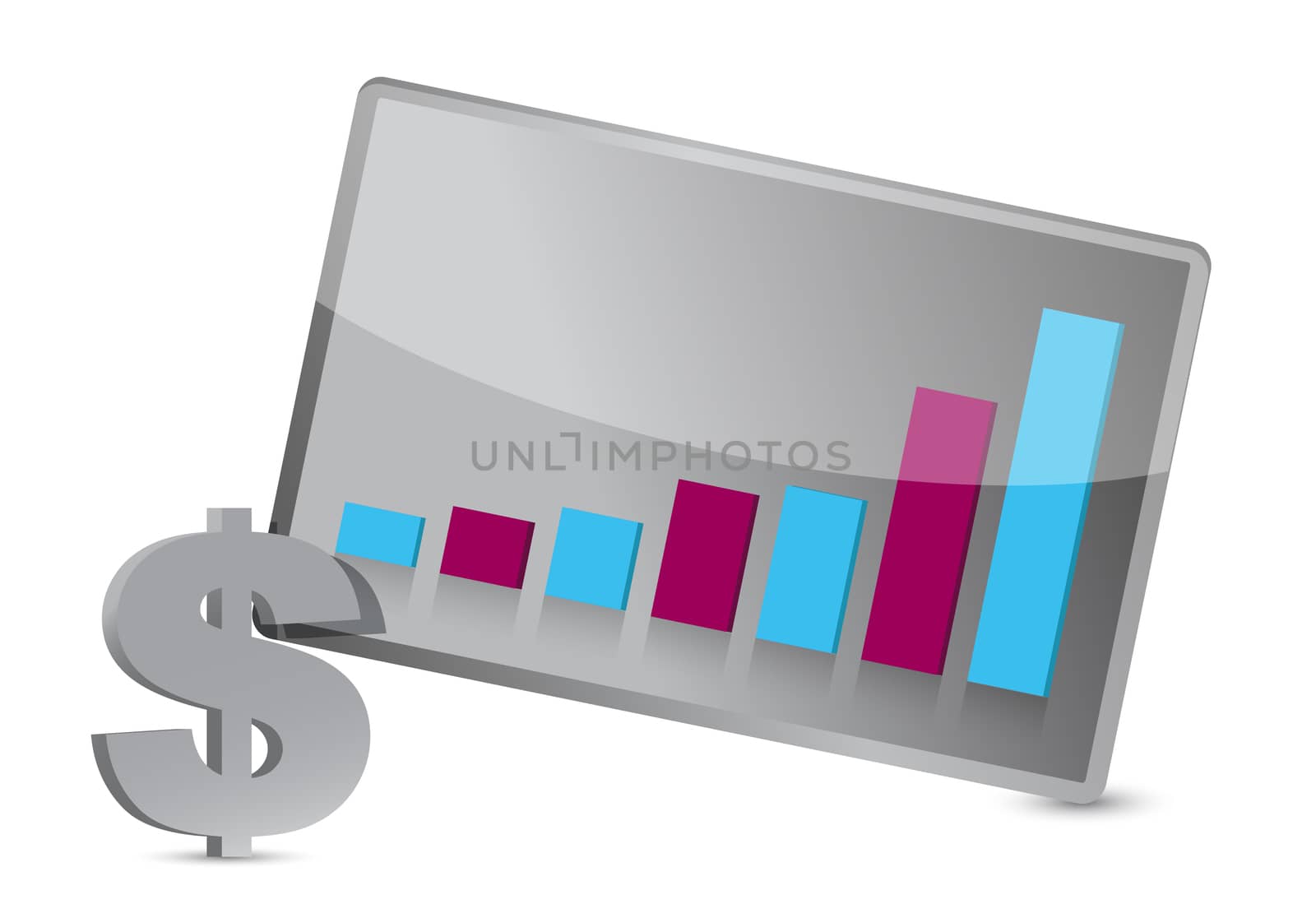 Business Grow up dollar concept illustration
