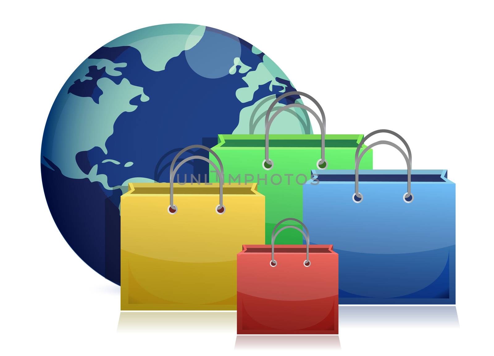 Electronic commerce concept illustration design