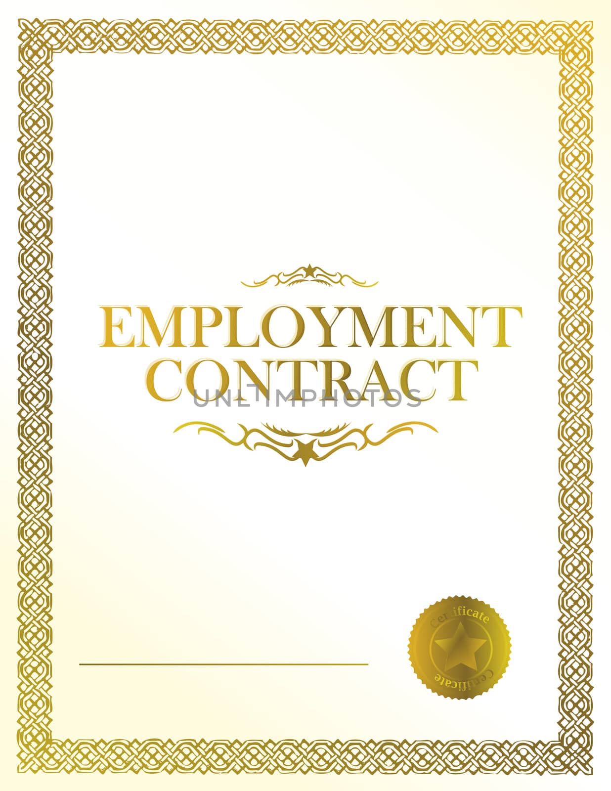 Employment Contract business concept illustration