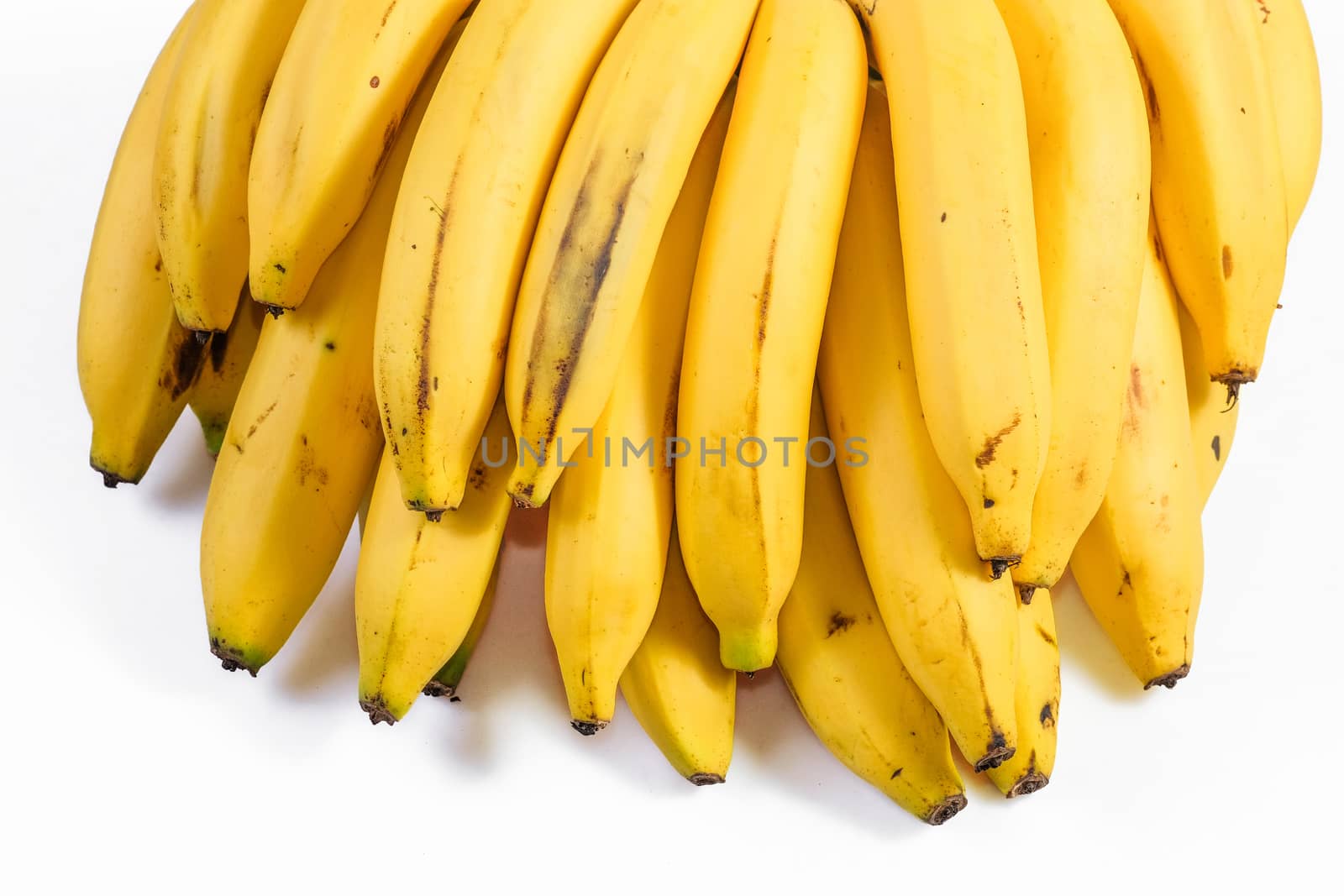 Bananas isolated on the white background.