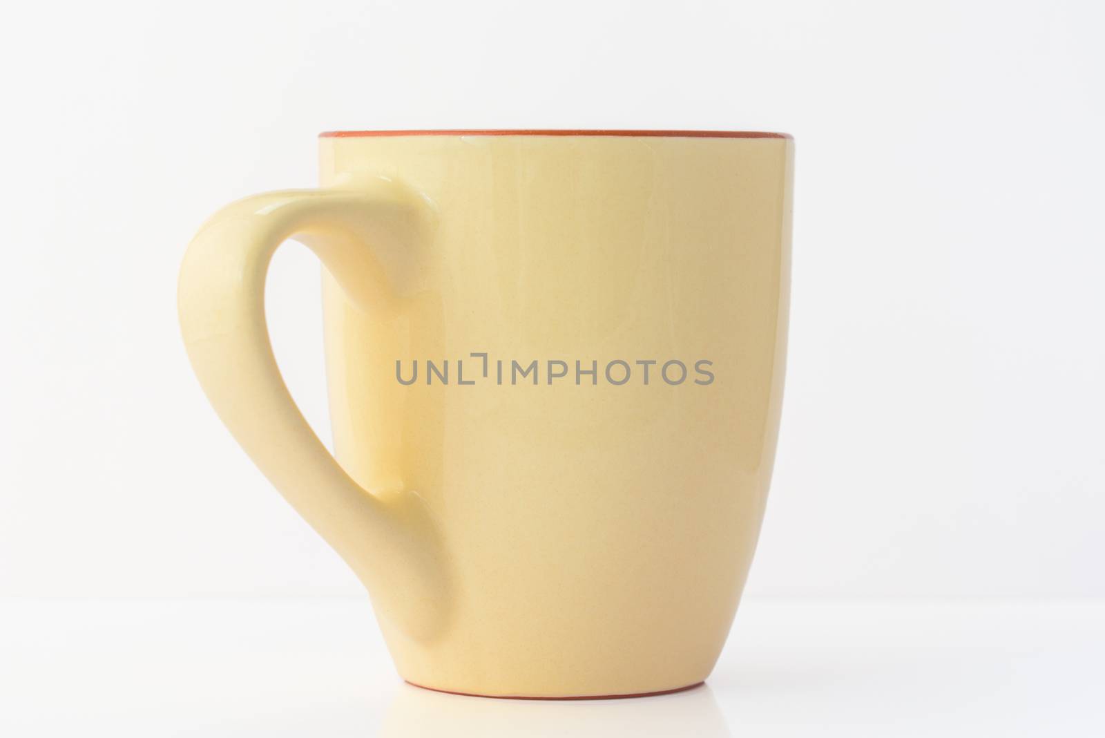 Mug on white background. One ceramic mug