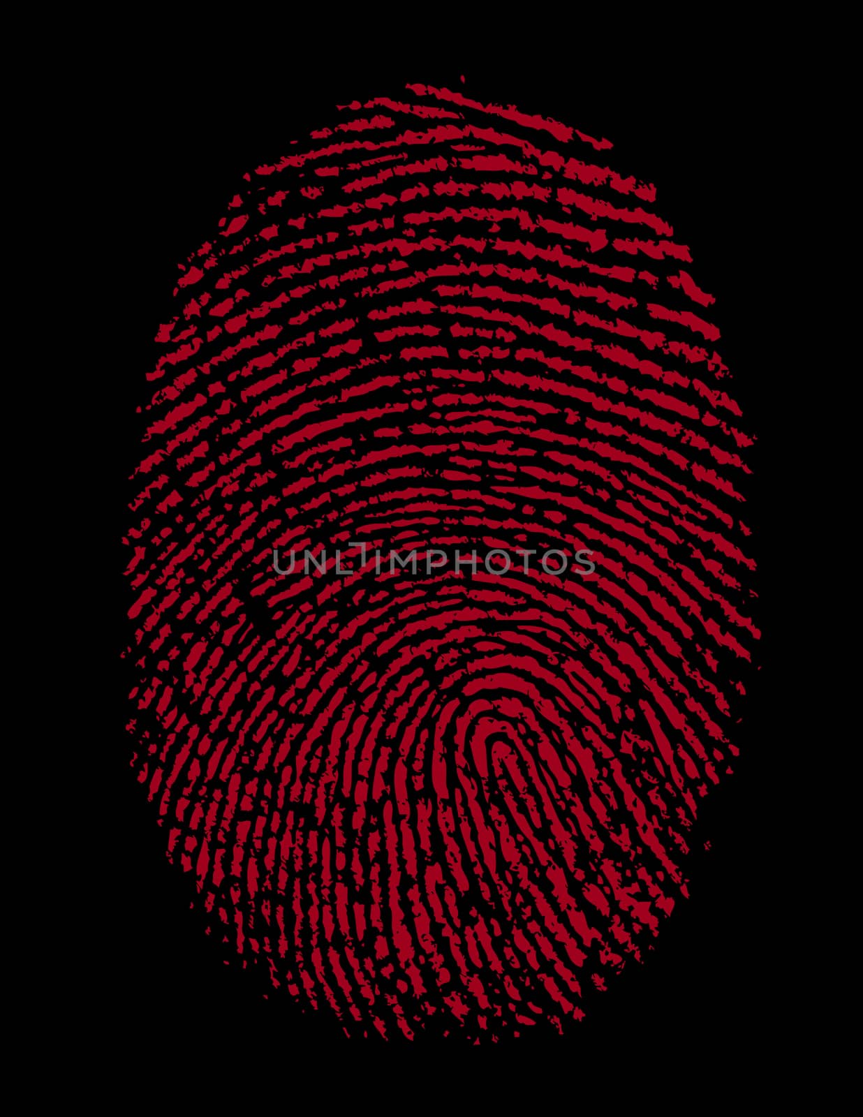 Red Fingerprint Identity Crime