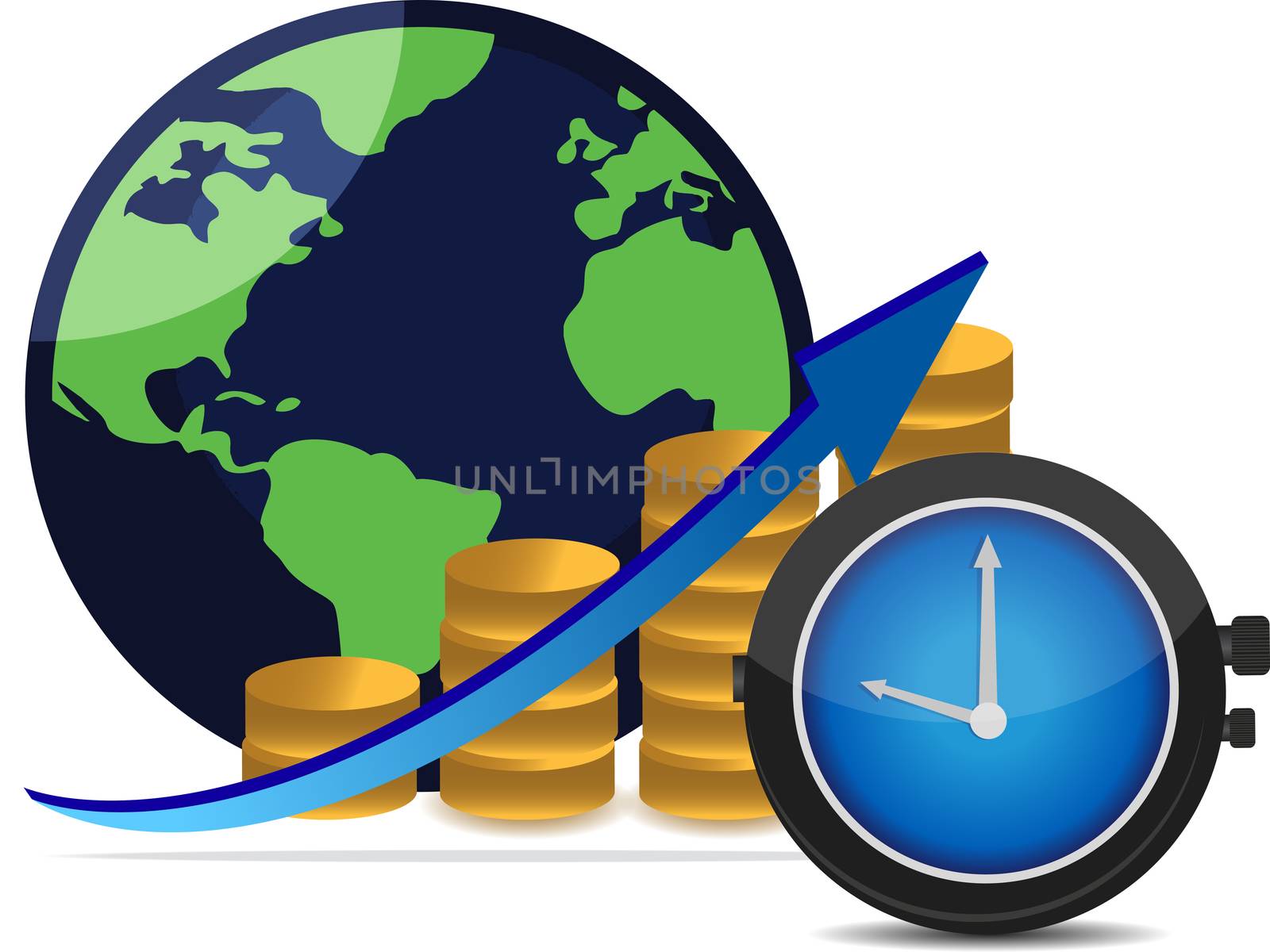 Financial success concept time is money