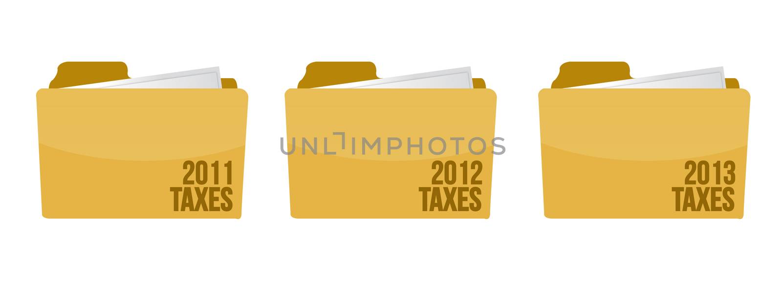 folder with tax documents illustration design over white
