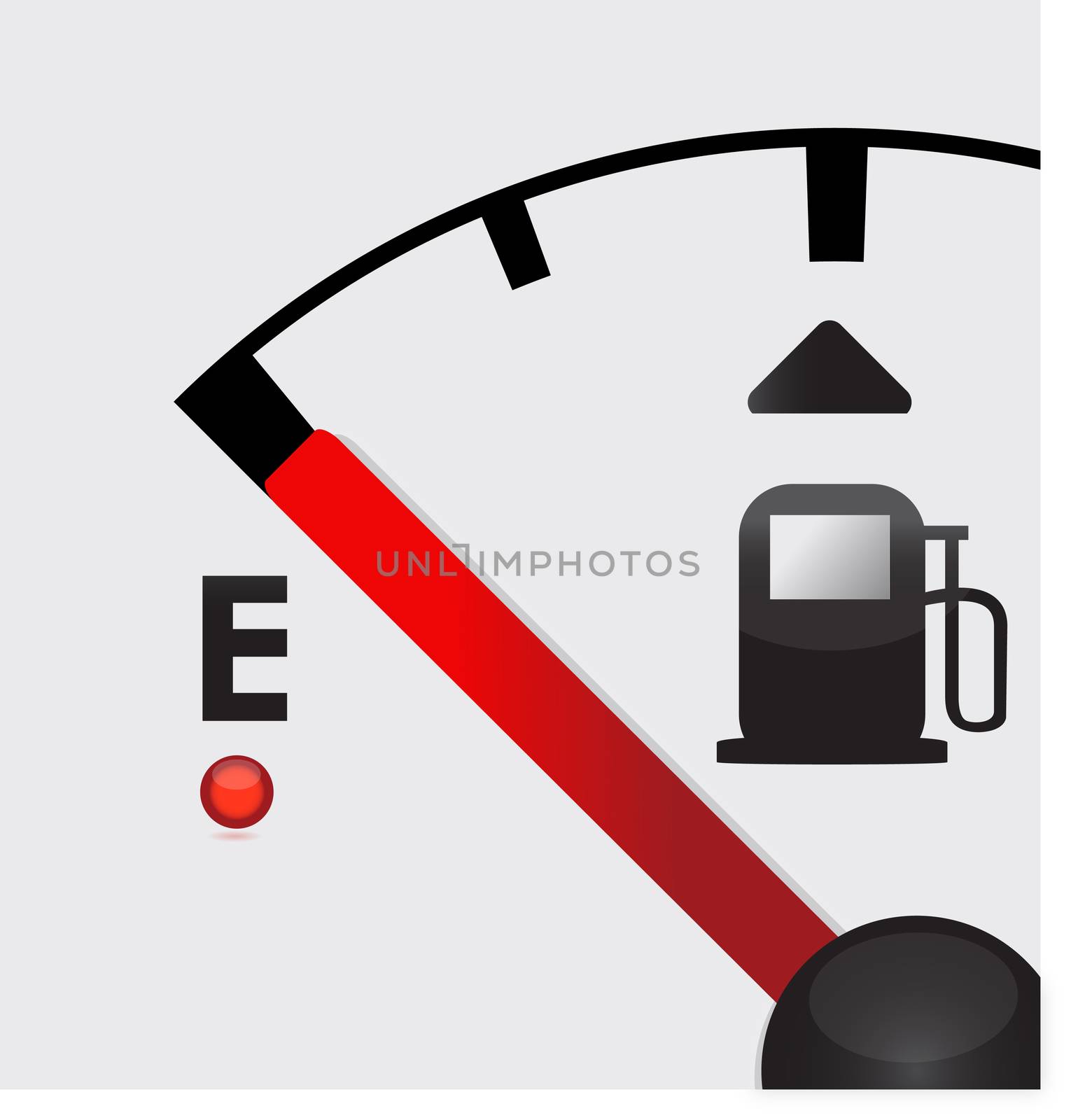 closeup empty Gas Tank Illustration